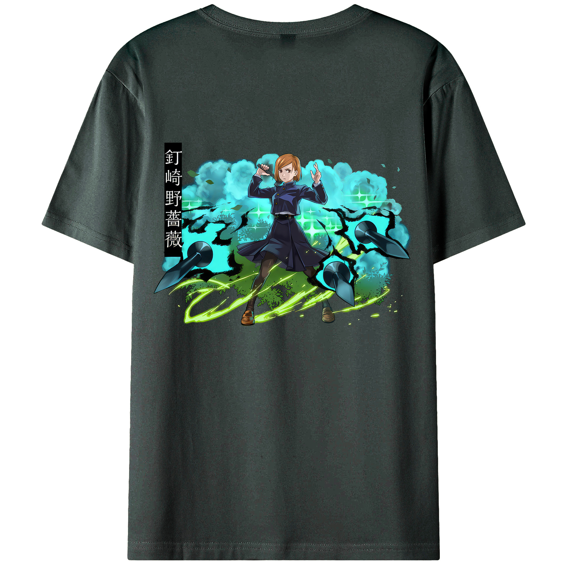（画像用） 呪術廻戦 Jujutsu Kaisen 綿100％ メンズ半袖Tシャツ（バックプリント） 通気性